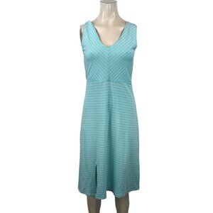 CARVE DESIGN - WOMEN'S SMALL - AQUA SLEEVELESS V NECK DRESS